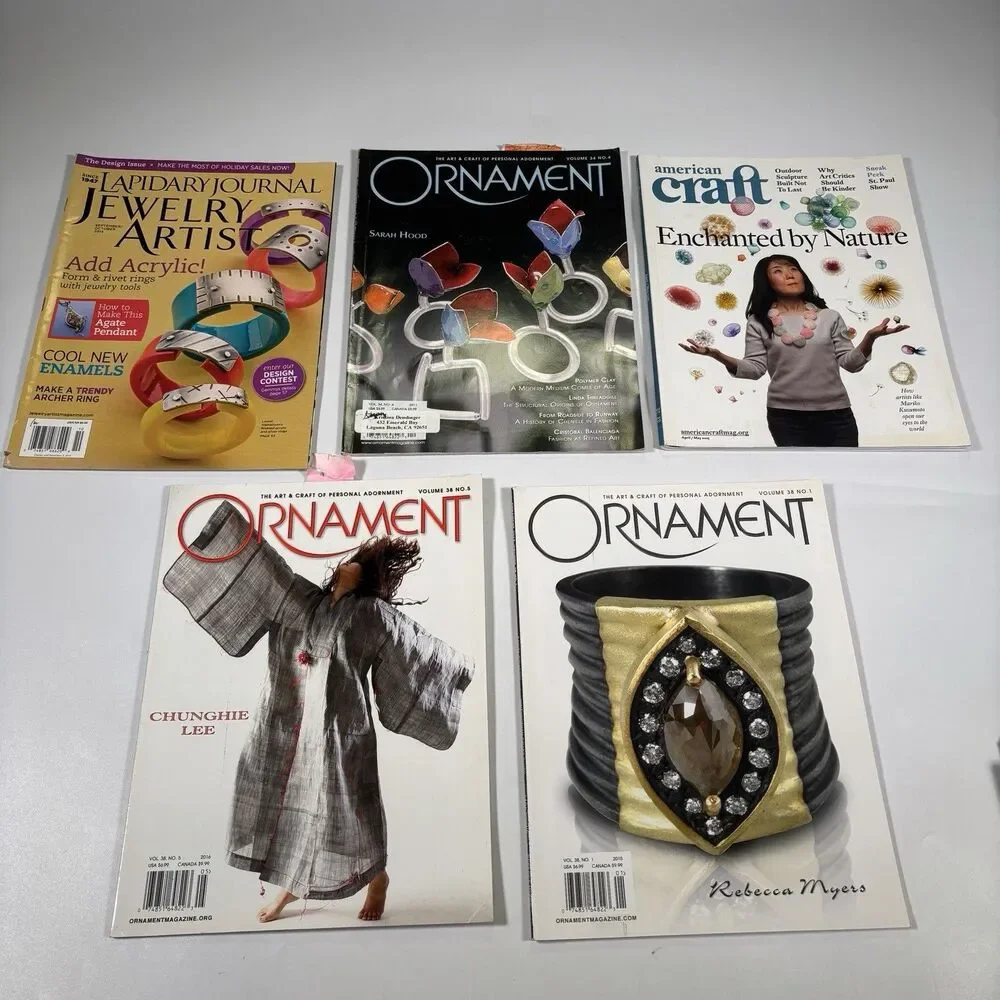 Ornament & Lapidary Journal Jewelry Artist Magazine Lot Craft Metalsmith Flaw